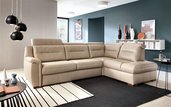 Colțar lemn masiv SALMO 293×93(107)×203 cm - Stânga