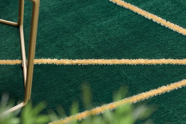 Exclusiv EMERALD covor 1013 glamour, stilat, geometric sticla verde / aur