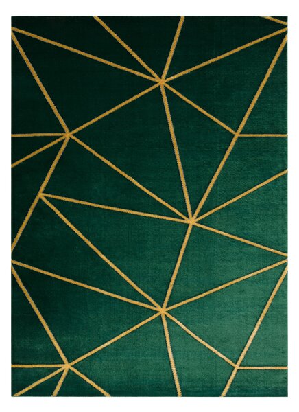 Exclusiv EMERALD covor 1013 glamour, stilat, geometric sticla verde / aur