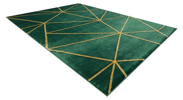 Exclusiv EMERALD covor 1013 glamour, stilat, geometric sticla verde / aur