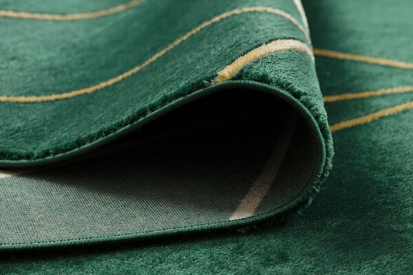 Exclusiv EMERALD covor 1013 glamour, stilat, geometric sticla verde / aur