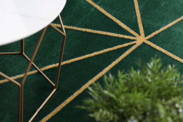 Exclusiv EMERALD covor 1013 glamour, stilat, geometric sticla verde / aur