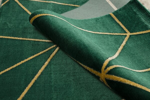 Exclusiv EMERALD covor 1013 glamour, stilat, geometric sticla verde / aur