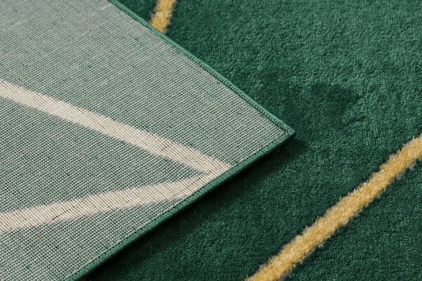 Exclusiv EMERALD covor 1013 glamour, stilat, geometric sticla verde / aur