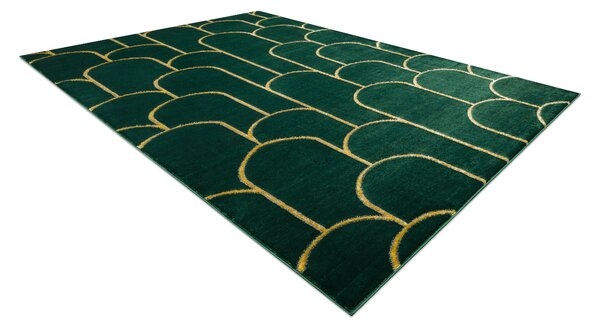 Exclusiv EMERALD covor 1021 glamour, stilat, art deco, sticla verde / aur