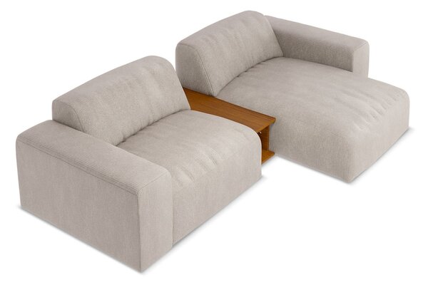 Canapea lemn masiv Tommy, 293 × 69 × 159 cm - Stânga