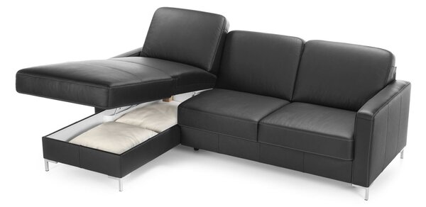 Colțar lemn masiv BASIC, 232 × 85 × 165 cm - Stânga