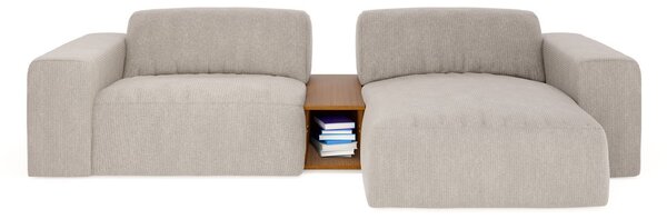 Canapea lemn masiv Tommy, 293 × 69 × 159 cm - Stânga