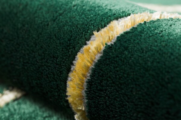 Exclusiv EMERALD covor 1021 glamour, stilat, art deco, sticla verde / aur