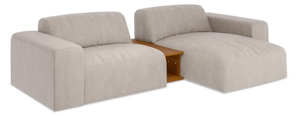 Canapea lemn masiv Tommy, 293 × 69 × 159 cm - Stânga