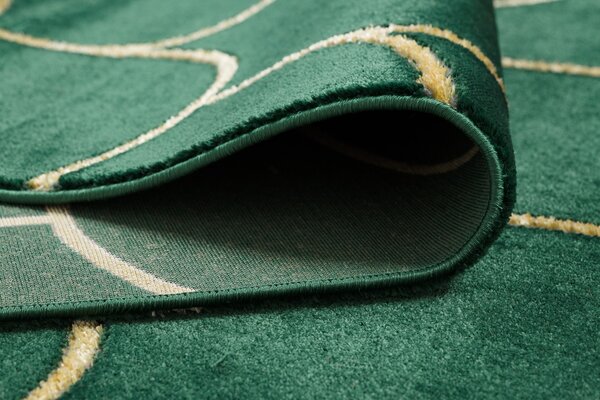 Exclusiv EMERALD covor 1021 glamour, stilat, art deco, sticla verde / aur