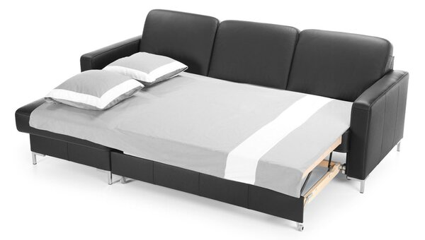 Colțar lemn masiv BASIC, 232 × 85 × 165 cm - Stânga