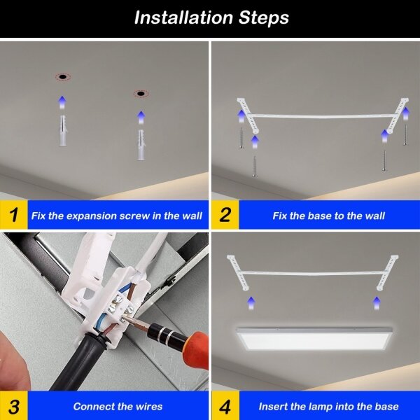 Brilagi - Aplica LED pentru baie FRAME, 50W, 230V, 3000/4000/6000K, IP44, albă