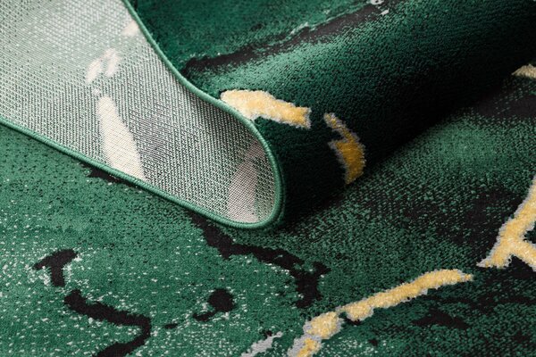 Exclusiv EMERALD covor 1018 glamour, stilat, marmură sticla verde / aur