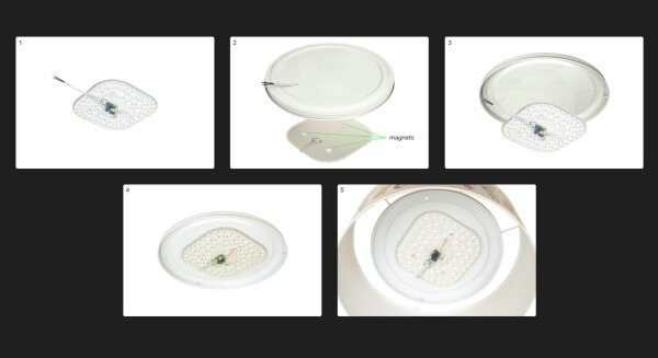 Duolla - Plafonieră LED CORTINA 26W 230V pr. 30 cm 4000K crem