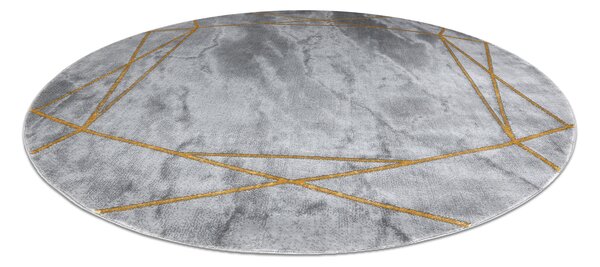 Exclusiv EMERALD covor 1022 cerc - glamour, stilat, marmură, geometric gri / aur
