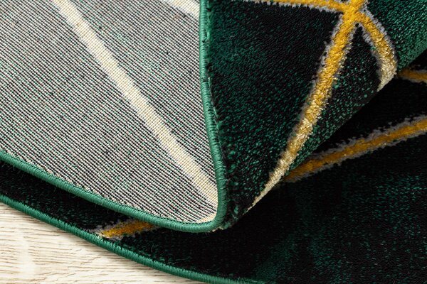 Exclusiv EMERALD covor 1022 cerc - glamour, stilat, marmură, geometric sticla verde / aur
