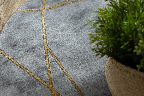 Exclusiv EMERALD covor 1022 cerc - glamour, stilat, marmură, geometric gri / aur