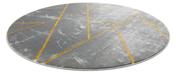 Exclusiv EMERALD covor 1012 cerc - glamour, stilat, marmură, geometric gri / aur