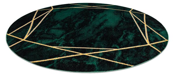 Exclusiv EMERALD covor 1022 cerc - glamour, stilat, marmură, geometric sticla verde / aur