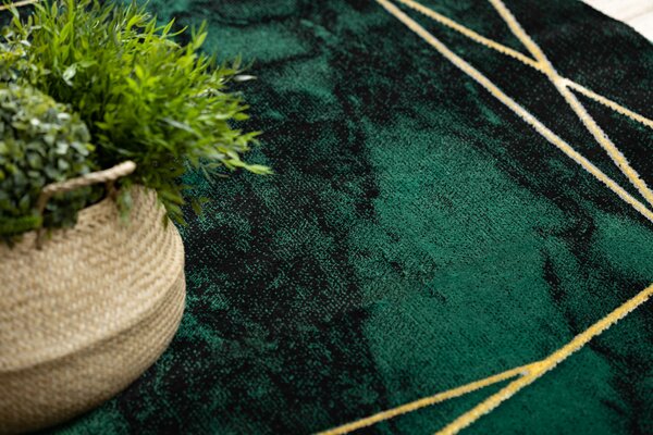 Exclusiv EMERALD covor 1022 cerc - glamour, stilat, marmură, geometric sticla verde / aur