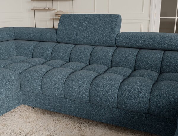 Colțar lemn masiv Formă U Extensibil Factory 346x205cm Personalizabil - Cotiera pe partea dreapta
