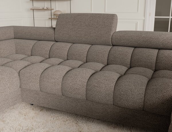 Colțar lemn masiv Formă U Extensibil Factory 346x205cm Personalizabil - Cotiera pe partea dreapta