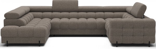 Colțar lemn masiv Formă U Extensibil Factory 346x205cm Personalizabil - Cotiera pe partea dreapta