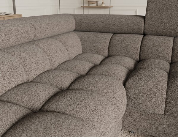 Colțar lemn masiv Formă U Extensibil Factory 346x205cm Personalizabil - Cotiera pe partea dreapta