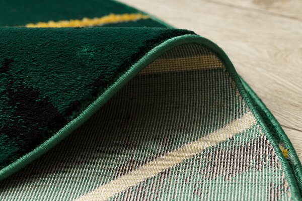 Exclusiv EMERALD covor 1012 cerc - glamour, stilat, marmură, geometric sticla verde / aur