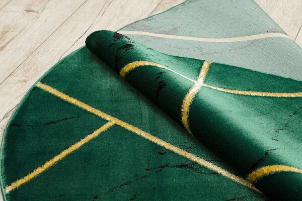 Exclusiv EMERALD covor 1012 cerc - glamour, stilat, marmură, geometric sticla verde / aur