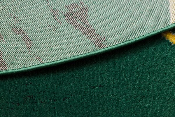 Exclusiv EMERALD covor 1012 cerc - glamour, stilat, marmură, geometric sticla verde / aur