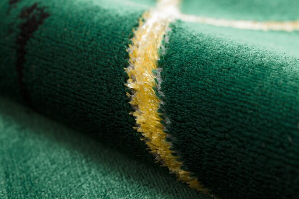 Exclusiv EMERALD covor 1012 cerc - glamour, stilat, marmură, geometric sticla verde / aur
