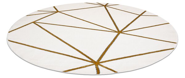 Exclusiv EMERALD covor 1013 cerc - glamour, stilat, geometric cremă / aur