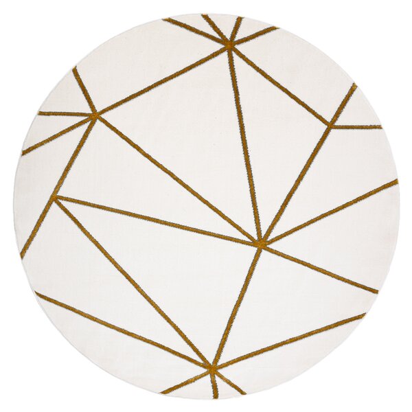 Exclusiv EMERALD covor 1013 cerc - glamour, stilat, geometric cremă / aur