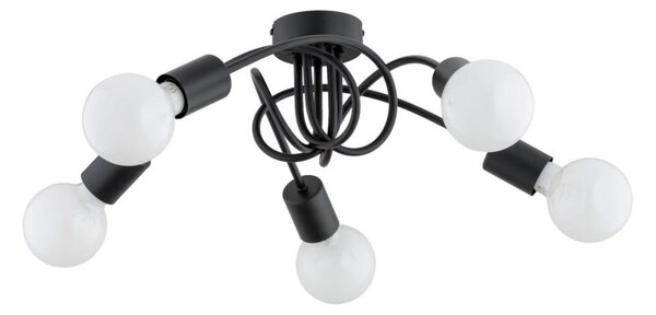 Lustră aplicată FARTA 5xE27/60W/230V negru