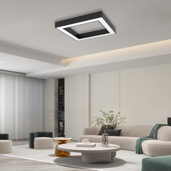 Plafonieră LED dimabilă Immax NEO 07239L CANTO LED/60W/230V negru Tuya + telecomandă