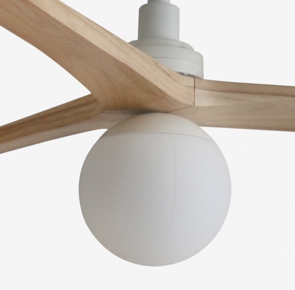 Ventilator de tavan FARO 34280-11L KLIM M 1xE27/15W/230V lemn/alb + telecomandă
