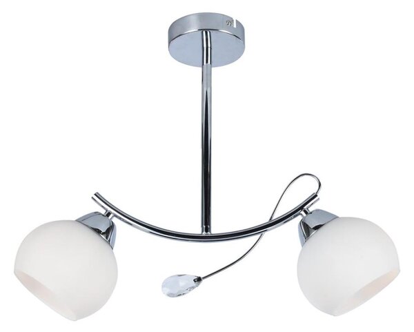 Lustră pe tijă CONNOR 2xE27/15W/230V crom lucios/alb