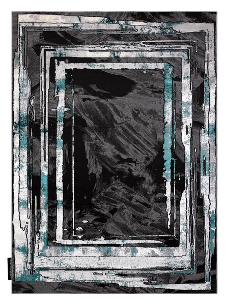 Covor DE LUXE modern 619 Cadru - structural gri / verde