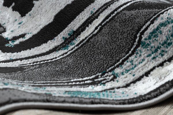 Covor DE LUXE modern 619 Cadru - structural gri / verde