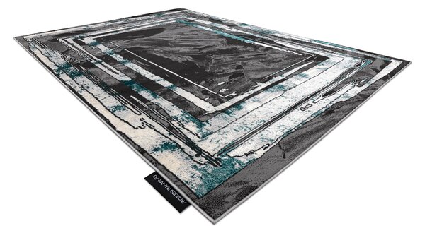 Covor DE LUXE modern 619 Cadru - structural gri / verde