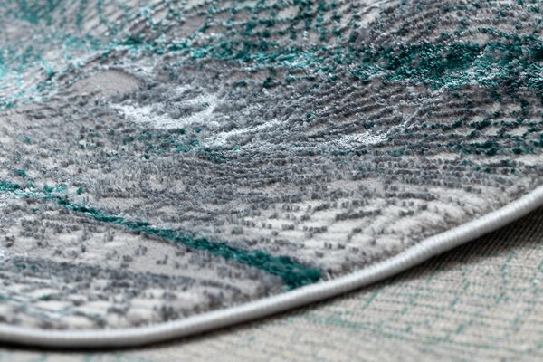 Covor DE LUXE modern 621 Net - structural gri / verde