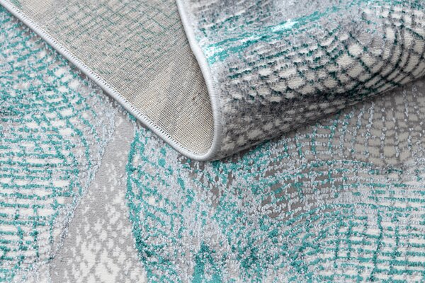Covor DE LUXE modern 621 Net - structural gri / verde