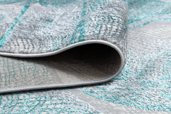 Covor DE LUXE modern 621 Net - structural gri / verde