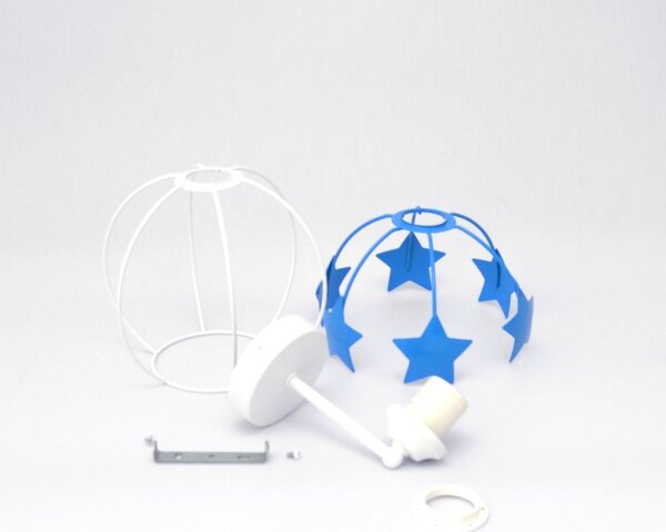 Lampă de perete pentru copii STARS 1xE27/15W/230V albastru/alb