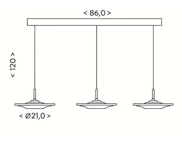 Brilagi - Lustra suspendată pe cablu VERANO, 3x LED/15W/230V
