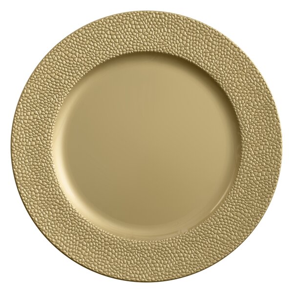 Farfurie decorativa 33cm, auriu, Bubble