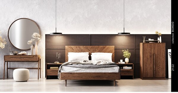 Pat lemn masiv Bordo 140/160/180x200 cm - 140x200
