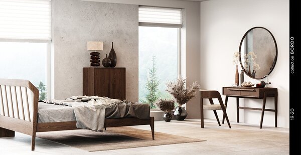Pat lemn masiv Bordo 140/160/180x200 cm - 140x200